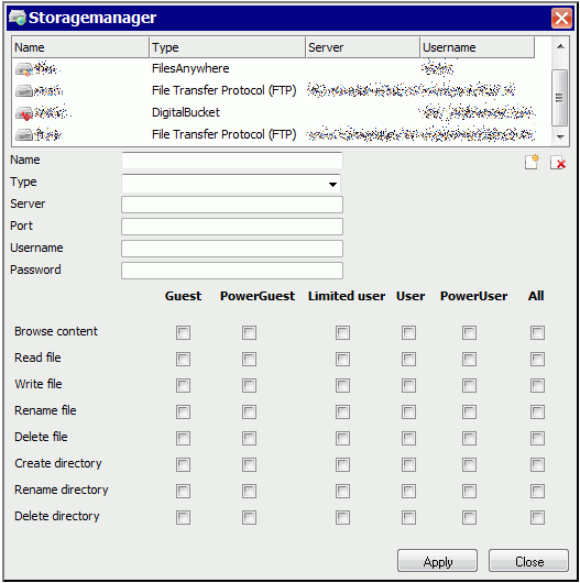 Mainwindow Storagemanager